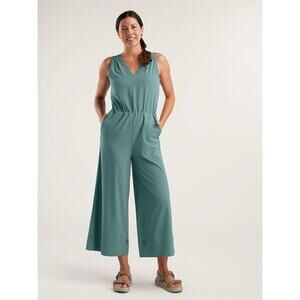 Title Nine Round Trip V Neck Jumpsuit In Patina Size L